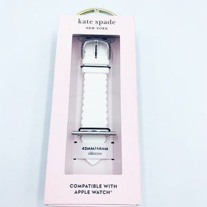 Kate Spade Apple Watch Band White Scalloped